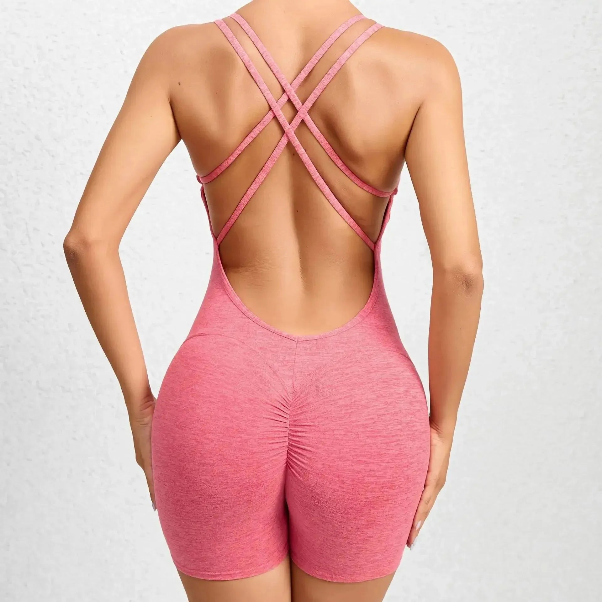 2024 Women's Yoga Sets One Piece - Sleeveless Vest Exercise Crop Jumpsuit with Scrunch Back Pants for Gym, Workout & Fitness | Perfect for Yoga, Pilates, Running and Active Lifestyle