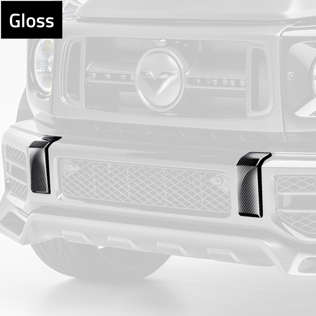 Mercedes Benz G63 AMG Bumperette Delete Kit - Glossy Black Finish | Front Bumper Trim Cover | Off-Road & Street Style Upgrade