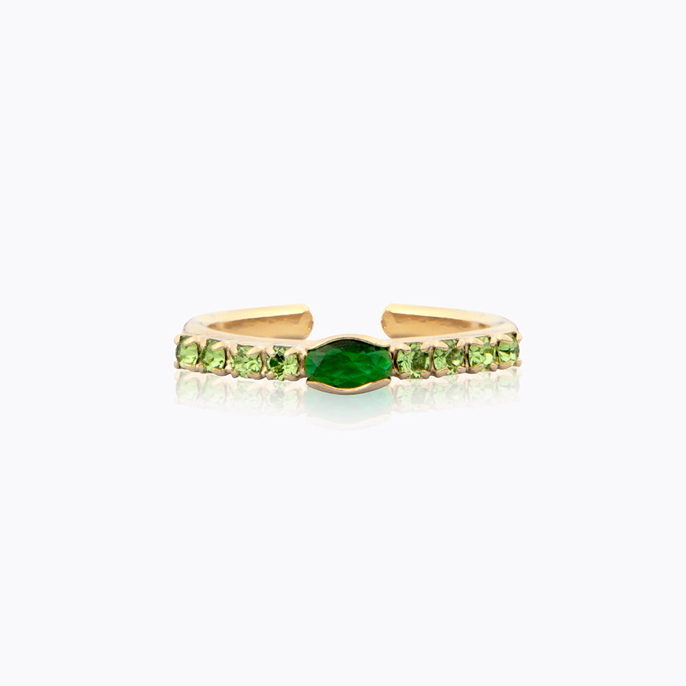 Tracy Ring - Elegant Fern Green Statement Ring for Women | Perfect for Everyday Wear, Parties & Special Occasions