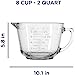 Anchor Hocking 2QT Glass Batter Bowl - 8 Cups Capacity, Durable & Versatile Mixing Bowl for Baking, Cooking, and Food Prep - Perfect for Cakes, Cookies, and Kitchen Use