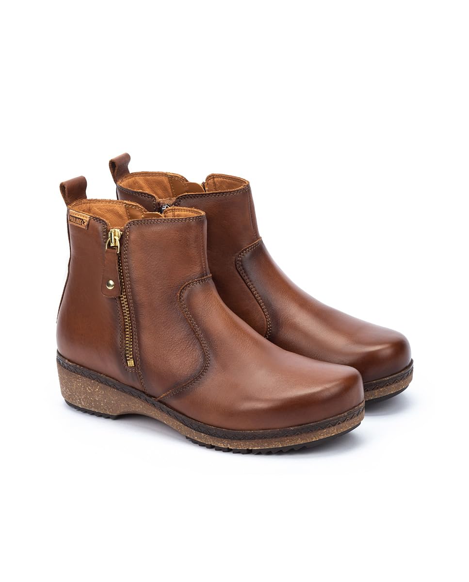 PIKOLINOS Women's Leather Flat Ankle Boots - Granada Style | Comfortable Casual & Office Wear | Perfect for Fall, Winter & Everyday Outfits