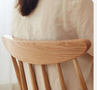 Solid Wood Windsor Chair Set of 4 - Oak, Cherry & Black Walnut - Perfect for Dining Room, Kitchen or Farmhouse Decor