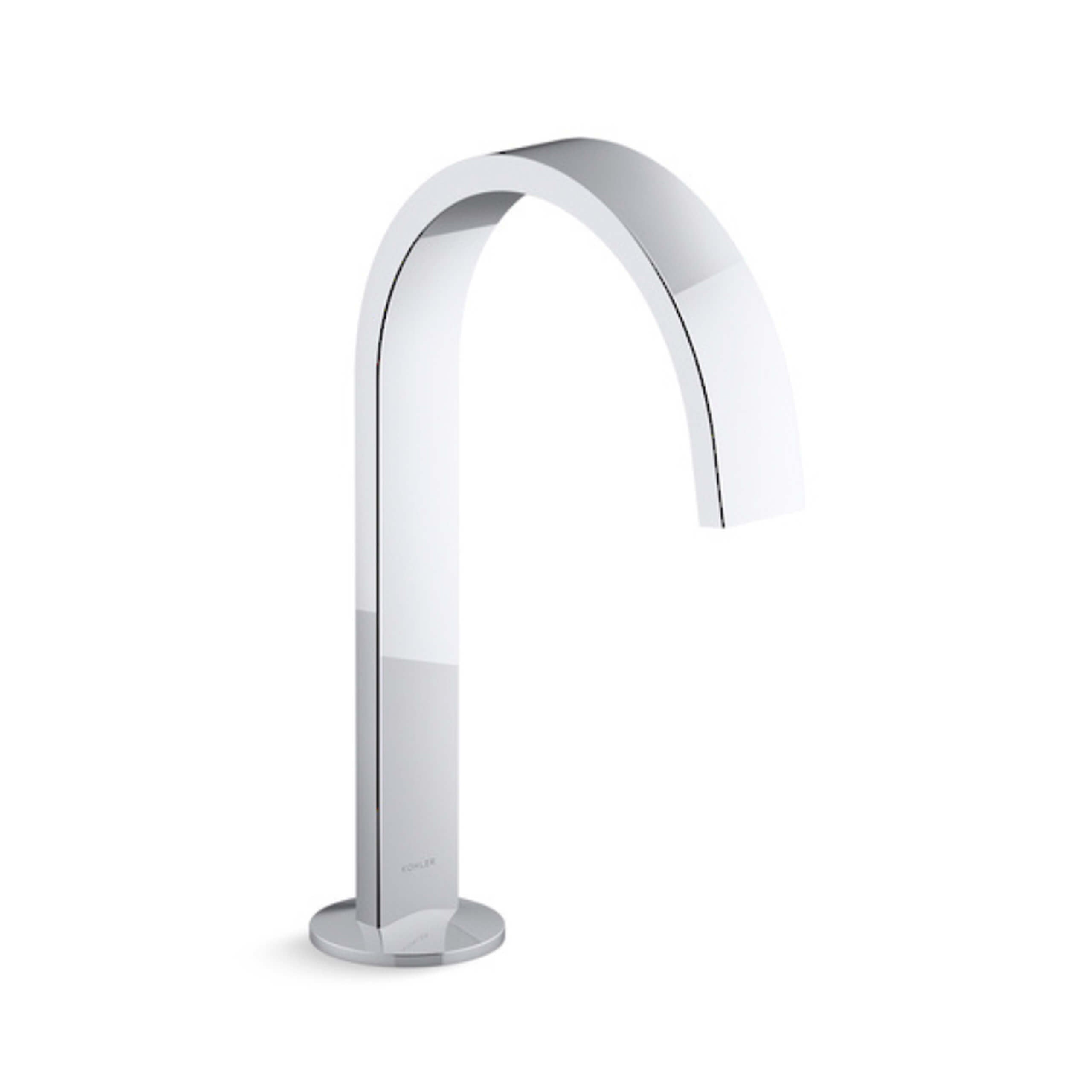 Chrome Ribbon Bath Spout for Hob Mount - Durable & Stylish Faucet for Modern Bathroom & Kitchen Sink Installation