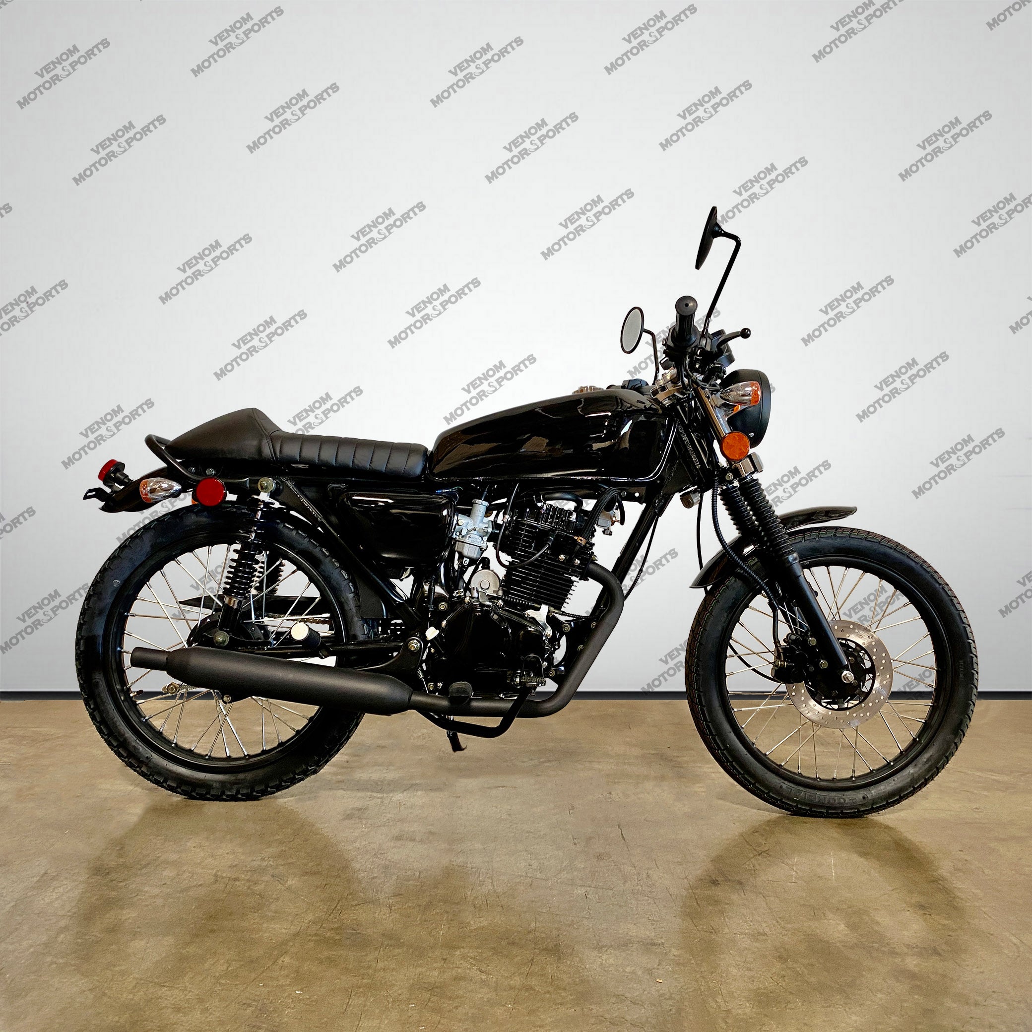 Venom Sportster 250cc Chopper Motorcycle - 5-Speed Manual Transmission for Cruising & Urban Commuting | Perfect for Beginners & City Riders