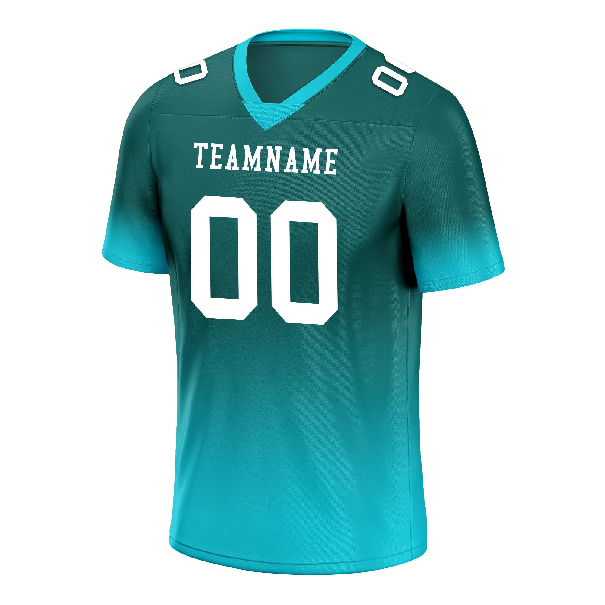 Custom Dark Teal Fade Personalized Authentic Football Jersey - FBJ02 D06097 | High-Quality Breathable Fabric for Game Day, Training & Fan Support