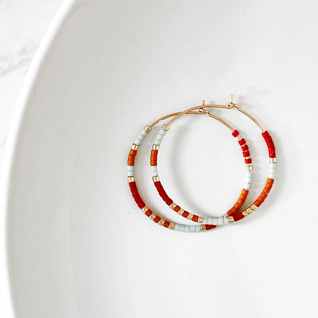 Sunrise Earrings for Women - Dainty Gold Hoop Earrings with Sun Charm - Perfect for Everyday Wear, Gifts & Boho Style