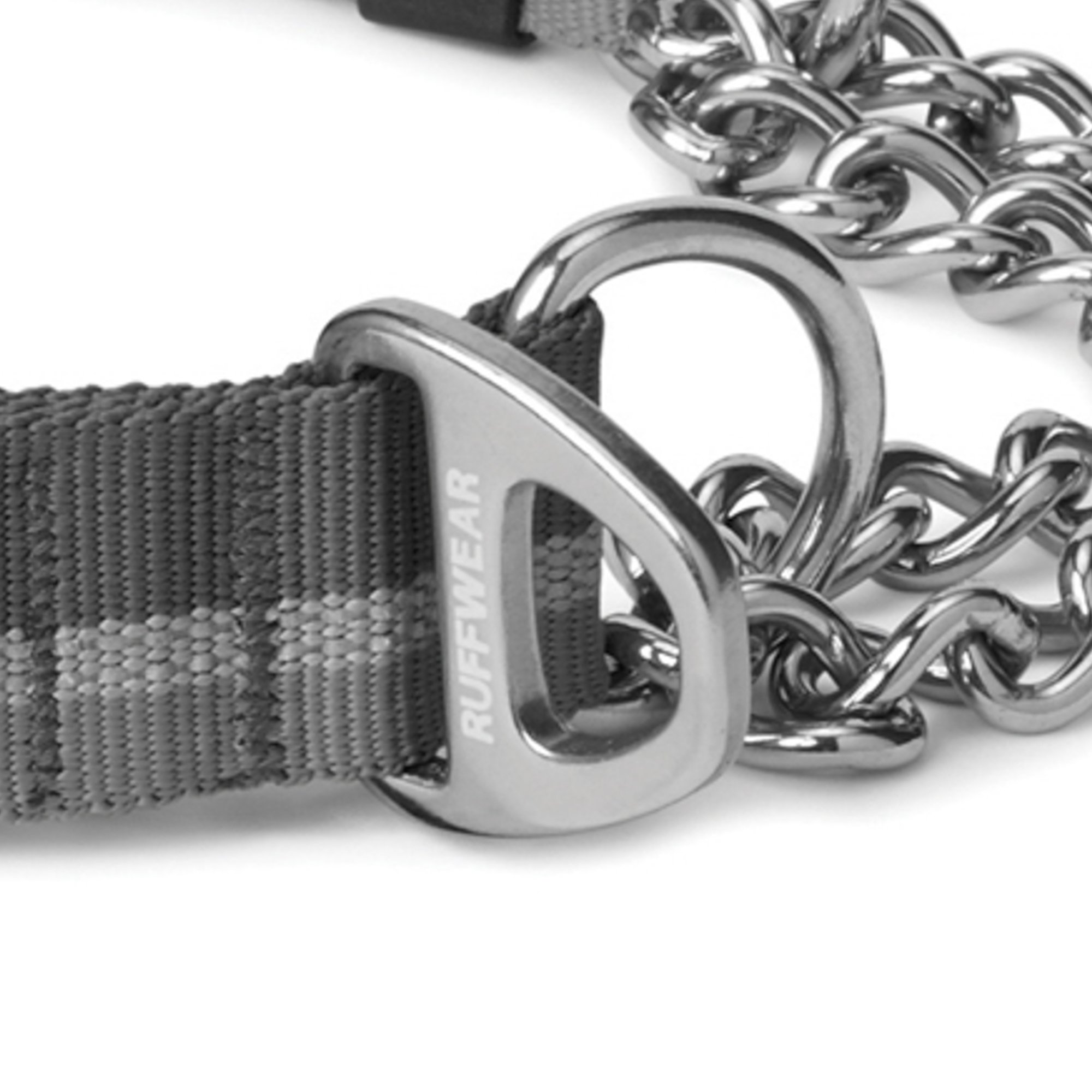 RUFFWEAR Chain Reaction Dog Collar - Twilight Gray, Small Size - Durable & Reflective for Nighttime Safety - Perfect for Hiking, Running & Outdoor Adventures