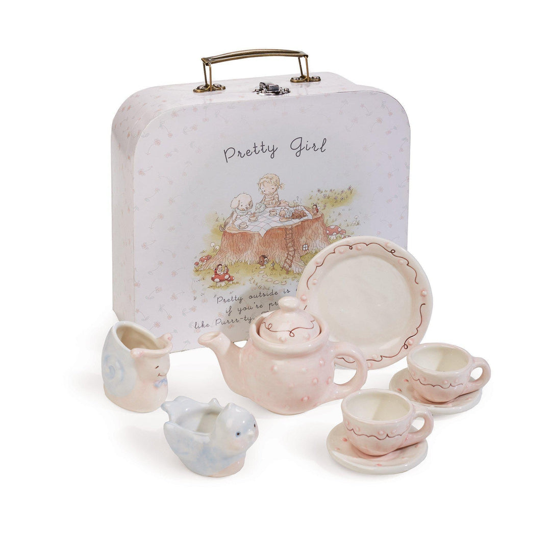 Vintage Pretty Girl Tea Set - Elegant Floral Porcelain Tea Cups & Saucers for Afternoon Tea, Bridal Shower, or Collectors - Perfect Gift for Tea Lovers