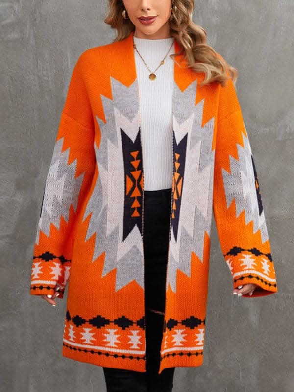 Stylish Long Knitted Cardigan for Women - Cozy Fall & Winter Layering Essential for Office, Casual Outings & Travel