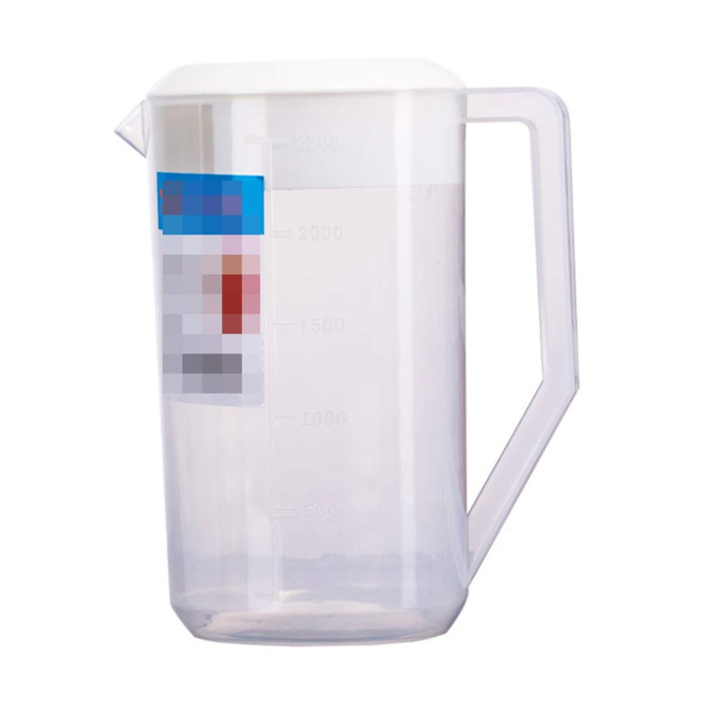 Cabilock 2L Glass Water Pitcher with Measurement Scale - BPA-Free Beverage Kettle for Iced Tea, Cold Brew Coffee, Juice & Cocktails - Perfect for Home, Office & Outdoor Entertaining