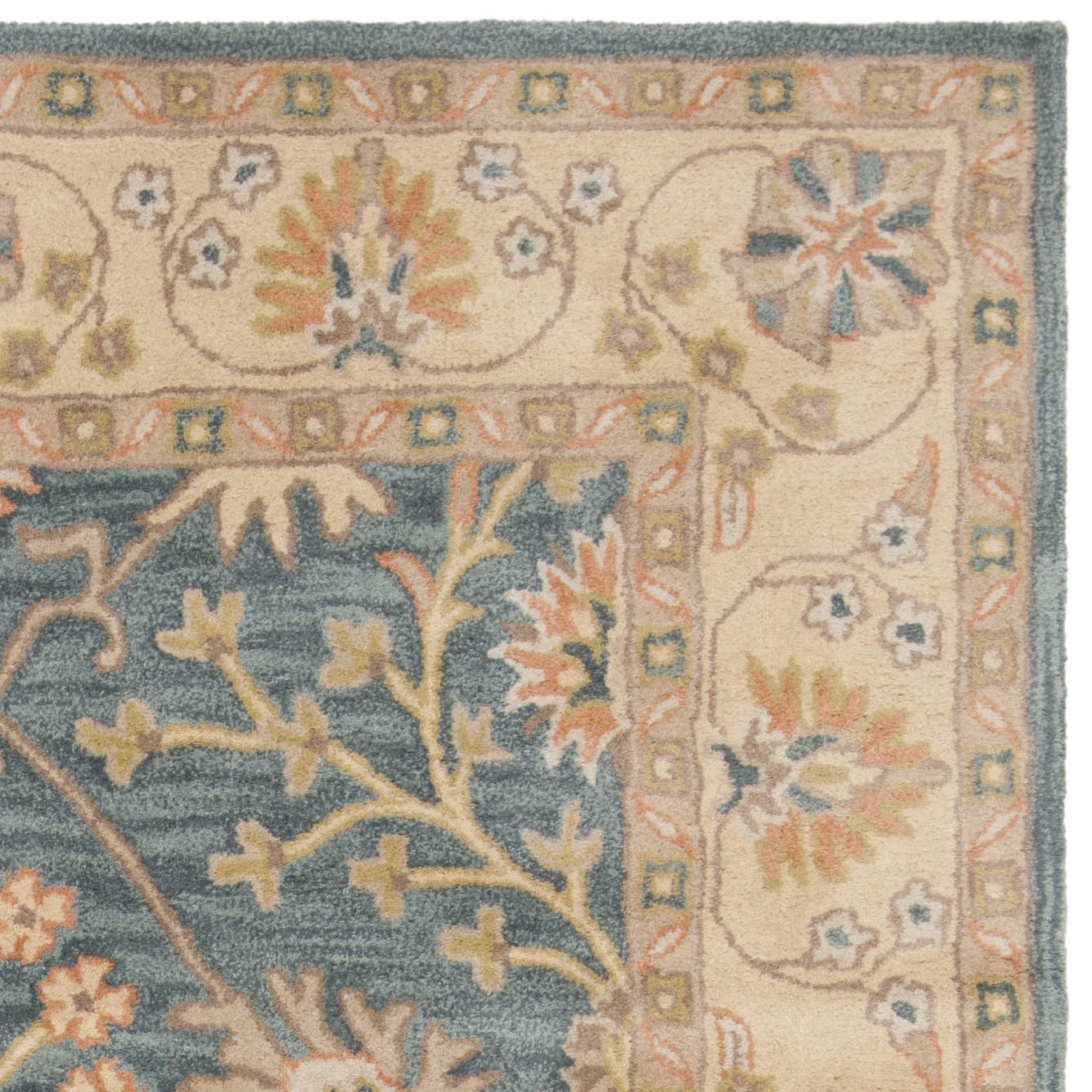SAFAVIEH Classic Collection Handmade Traditional Oriental Wool Area Rug - 8' x 10', Blue & Light Gold, Durable for High Traffic Areas | Perfect for Living Room, Bedroom, Dining Room & Home Decor (CL936A)