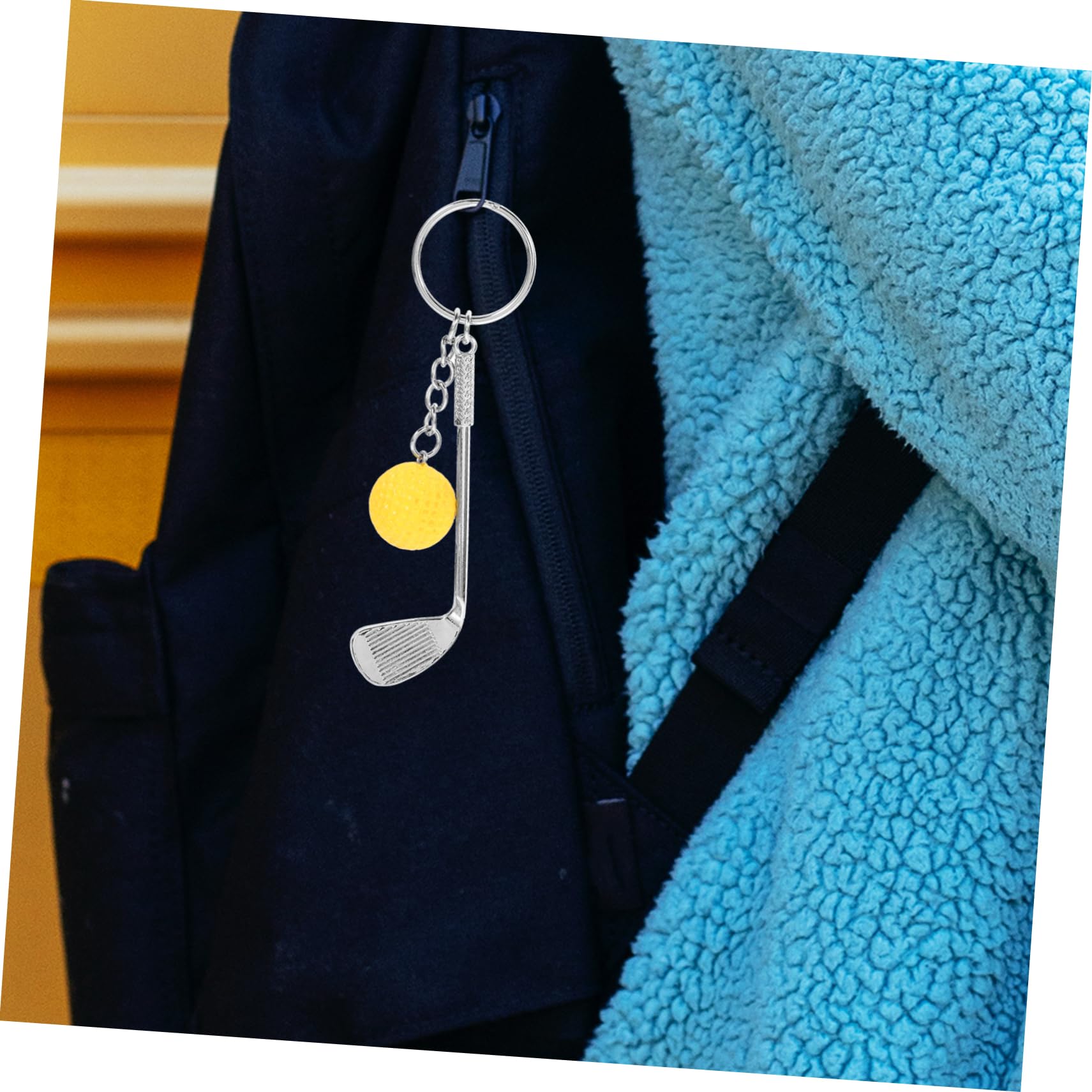 GOOHOCHY Sports Keychain - Metal Golf Ball Key Ring Clip, Fun Team Souvenir Accessory for Golf Lovers | Perfect for Golf Tournaments, Team Gifts & Sports Enthusiasts