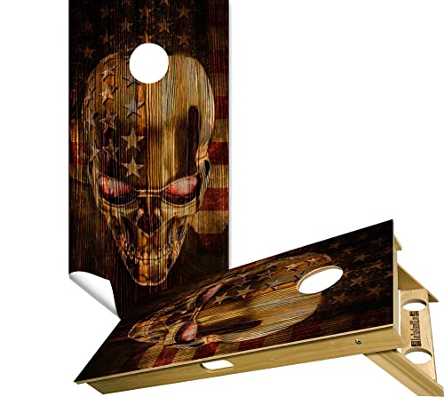Engraved Red Eye Skull