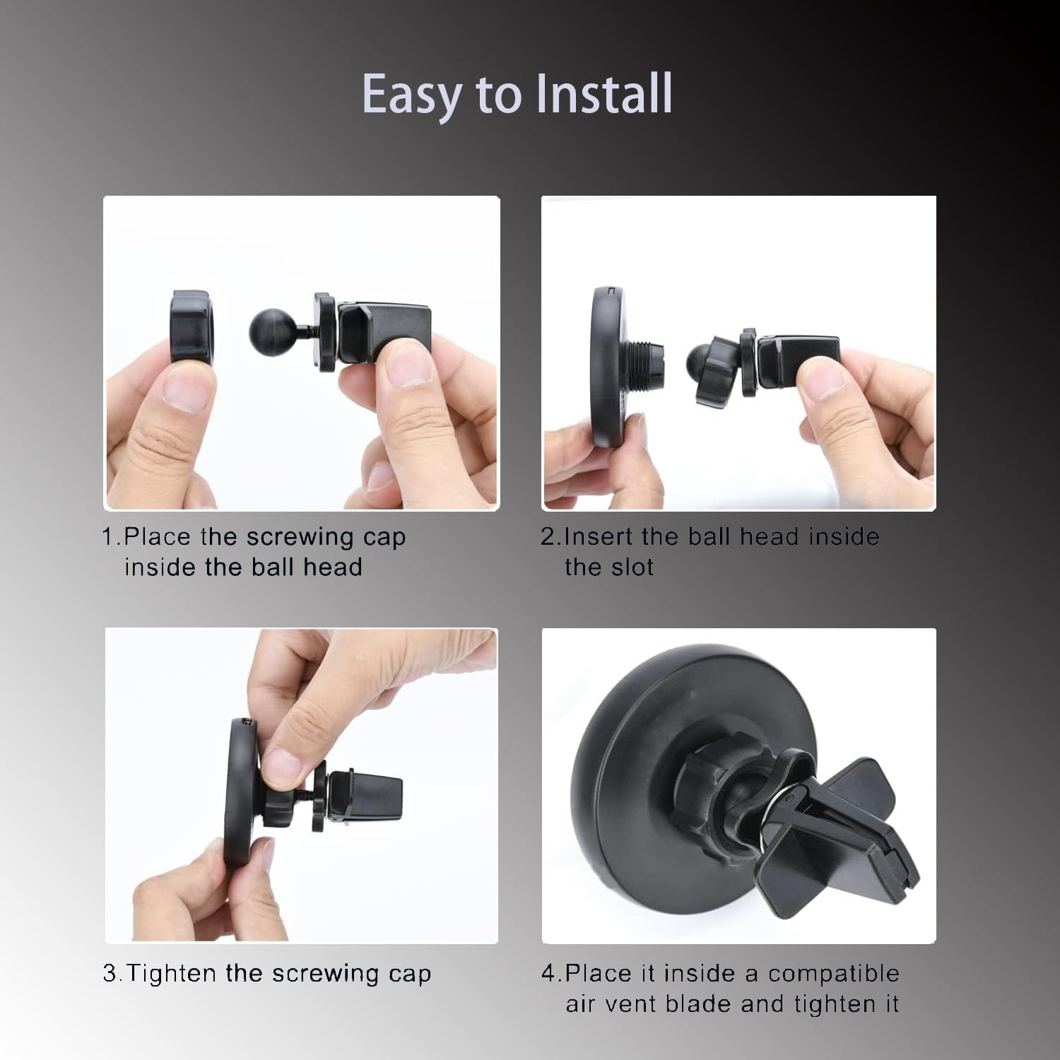15W Fast Magnetic Car Charger Mount for iPhone 16/15/14/13/12 - Magsafe Wireless Charger with Strong Hold - Perfect for Commuting, Road Trips & Hands-Free Driving