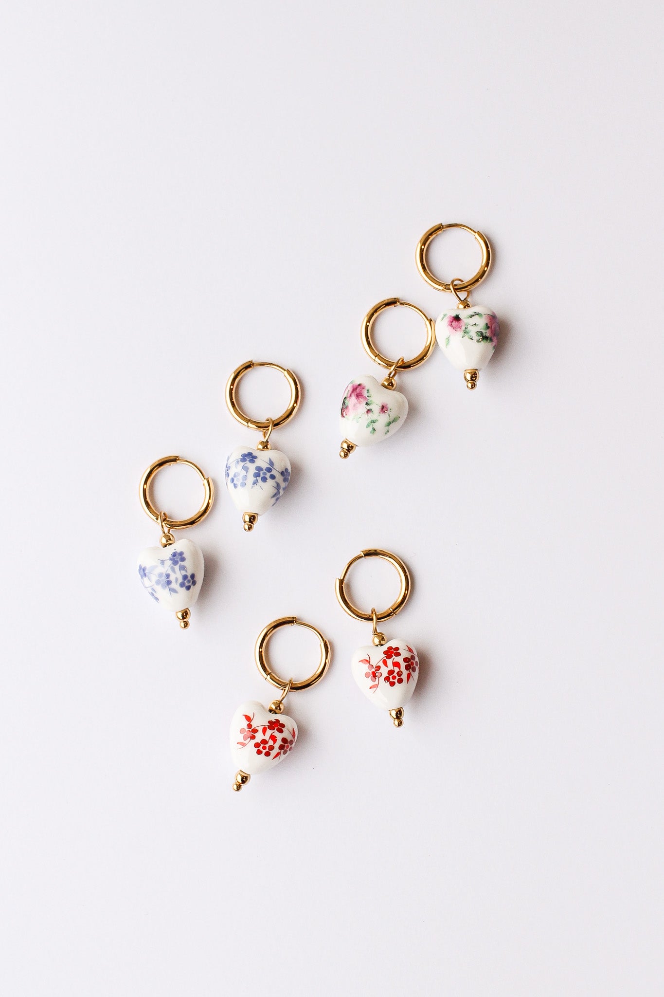Mini Bella Hoop Earrings in Blue - Dainty Gold Hoops for Women, Perfect for Everyday Wear & Special Occasions