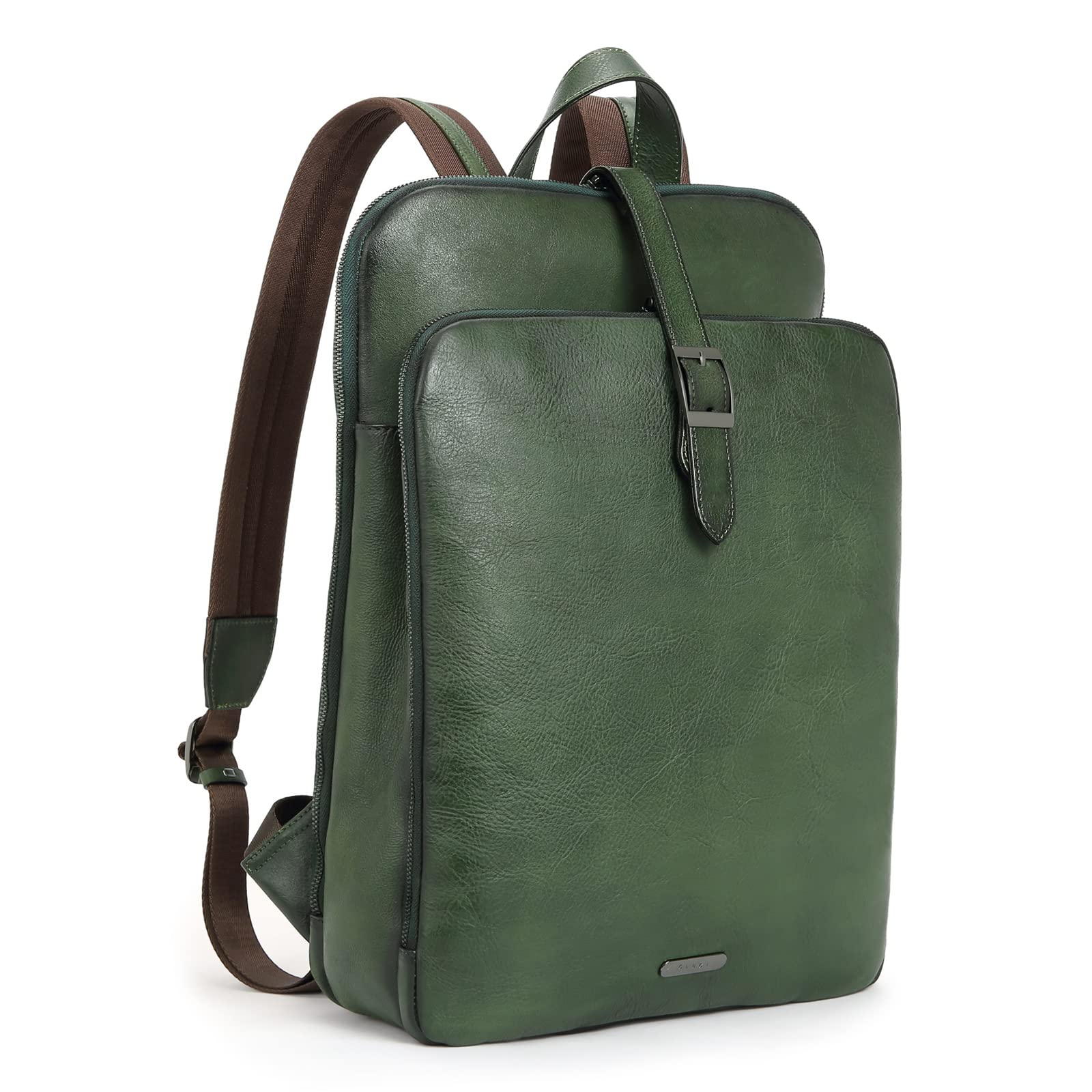 Genuine Leather Women's Backpack Purse - Vintage 15.6 Inch Laptop Bag for Travel, Work & Business - Stylish Large Shoulder Bag for Commuting, Office & Daily Use