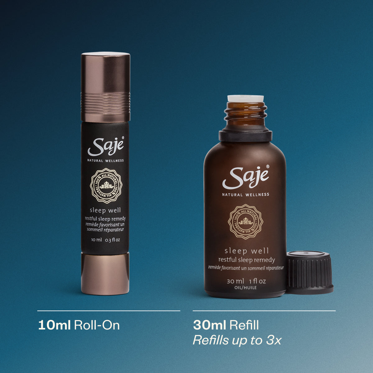 Sleep Well Restful Sleep Remedy Roll On Refill - Natural Aromatherapy for Insomnia Relief & Better Sleep - Perfect for Nighttime Relaxation & Stress Relief