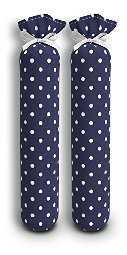 Navy Blue With White Polkadots