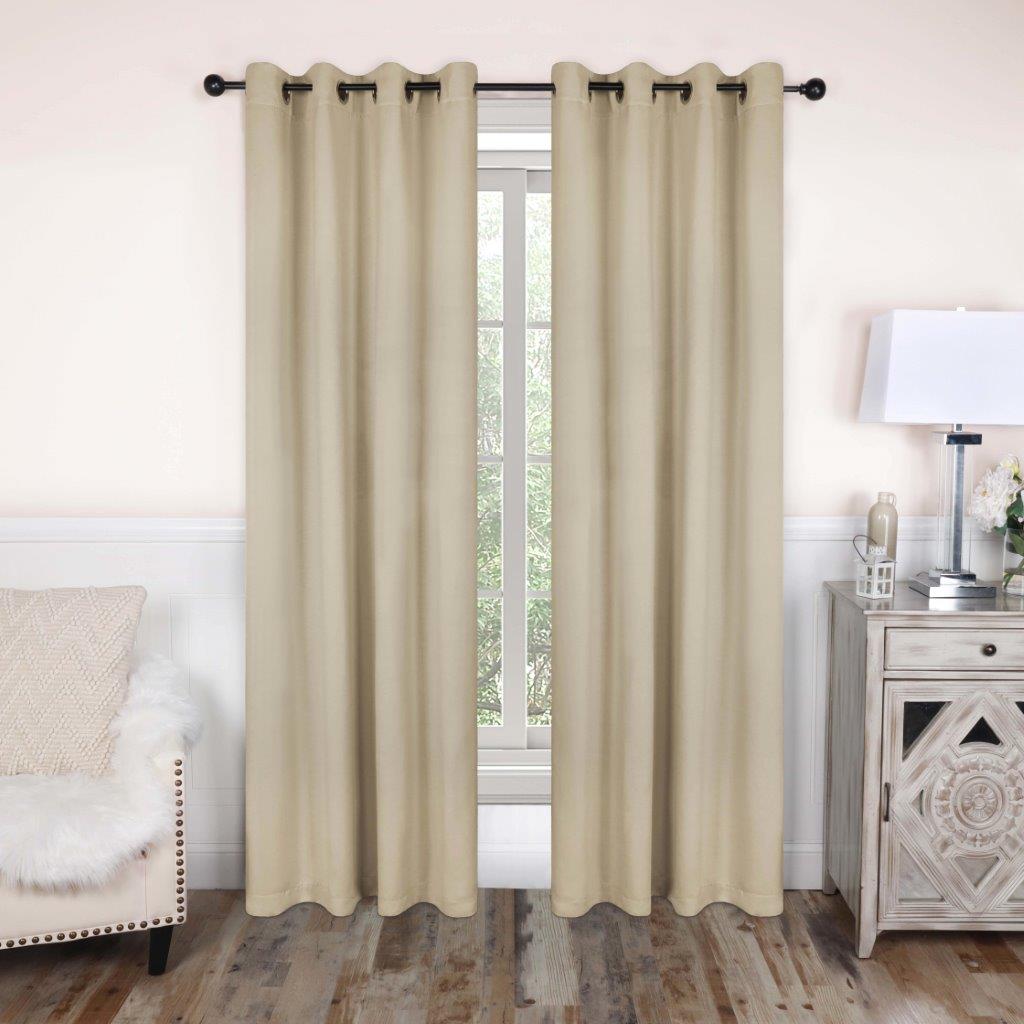 Blackout Curtains with Grommet Top - Solid Classic Modern Window Treatment for Bedroom & Living Room - Noise Reducing & Energy Saving