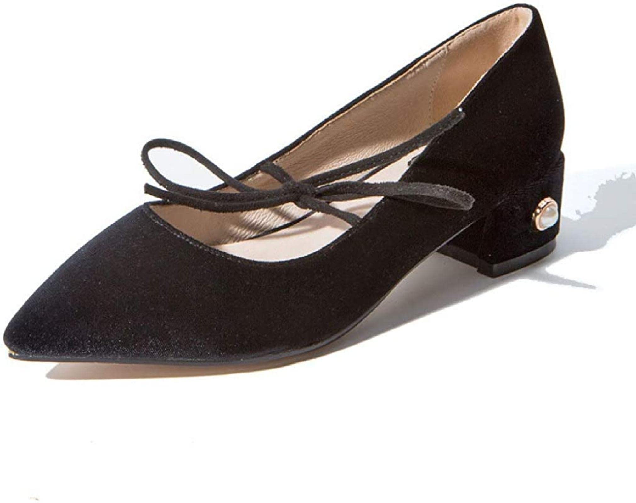 Yiozoi Women's Chunky Block Heel Mary Jane Shoes - Pointed Toe Comfortable High Heels for Dating, Work & Special Occasions | Fashion Dress Pumps for Women