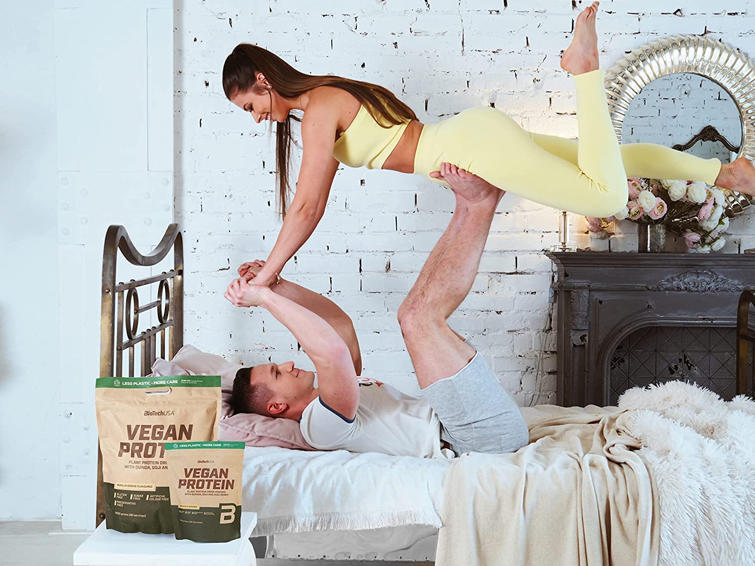 BioTechUSA Vegan Protein Powder - Hazelnut Flavor, 2000g | Plant-Based Protein Supplement for Muscle Recovery & Weight Management | Perfect for Smoothies, Baking & Post-Workout Shakes