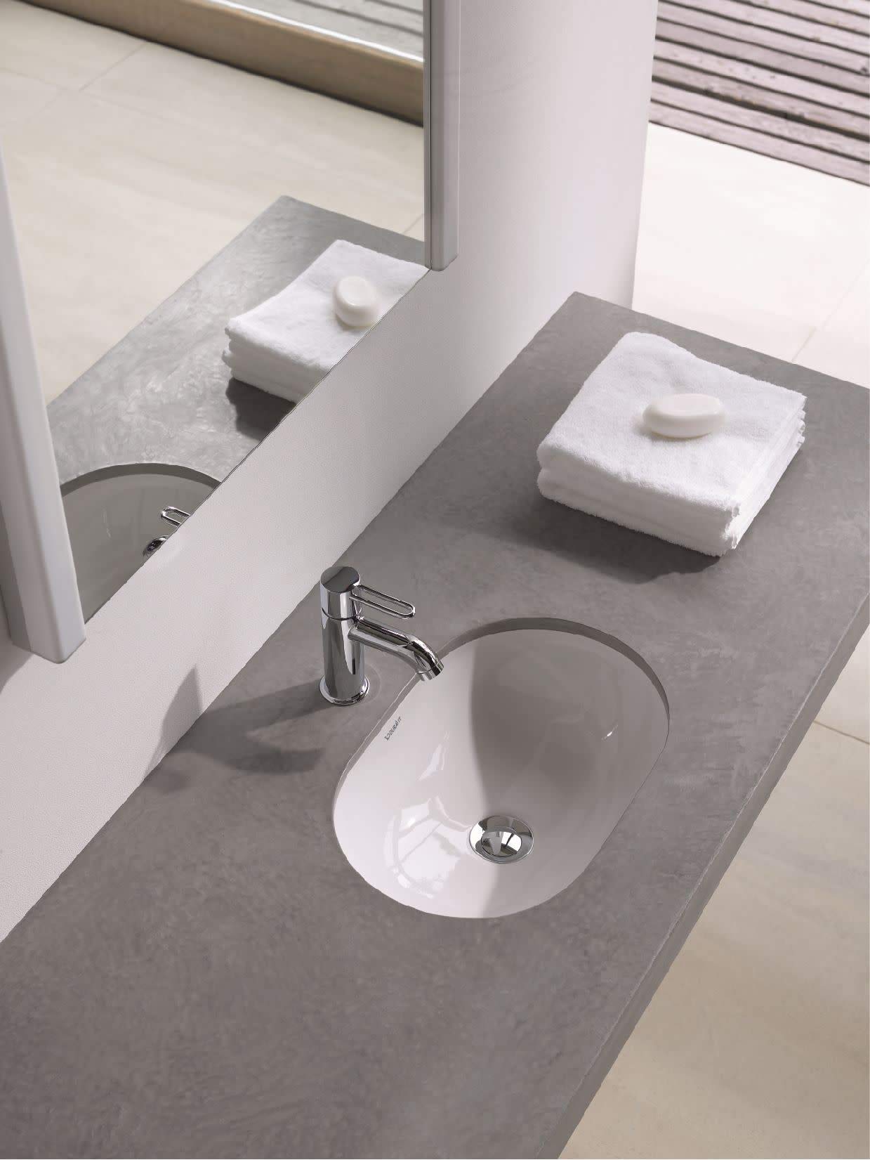 Duravit 336430000 White Medium Console Sink - Modern Bathroom Vanity for Home & Commercial Use