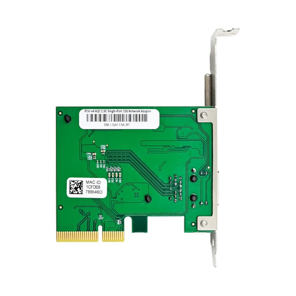 Hikgins ST7375 M-Gig AQC113C PCIe 4.0 x4 10Gbps Ethernet Network Card - High-Speed 10 Gigabit NIC for Gaming, Server, Workstation & Data Center Applications
