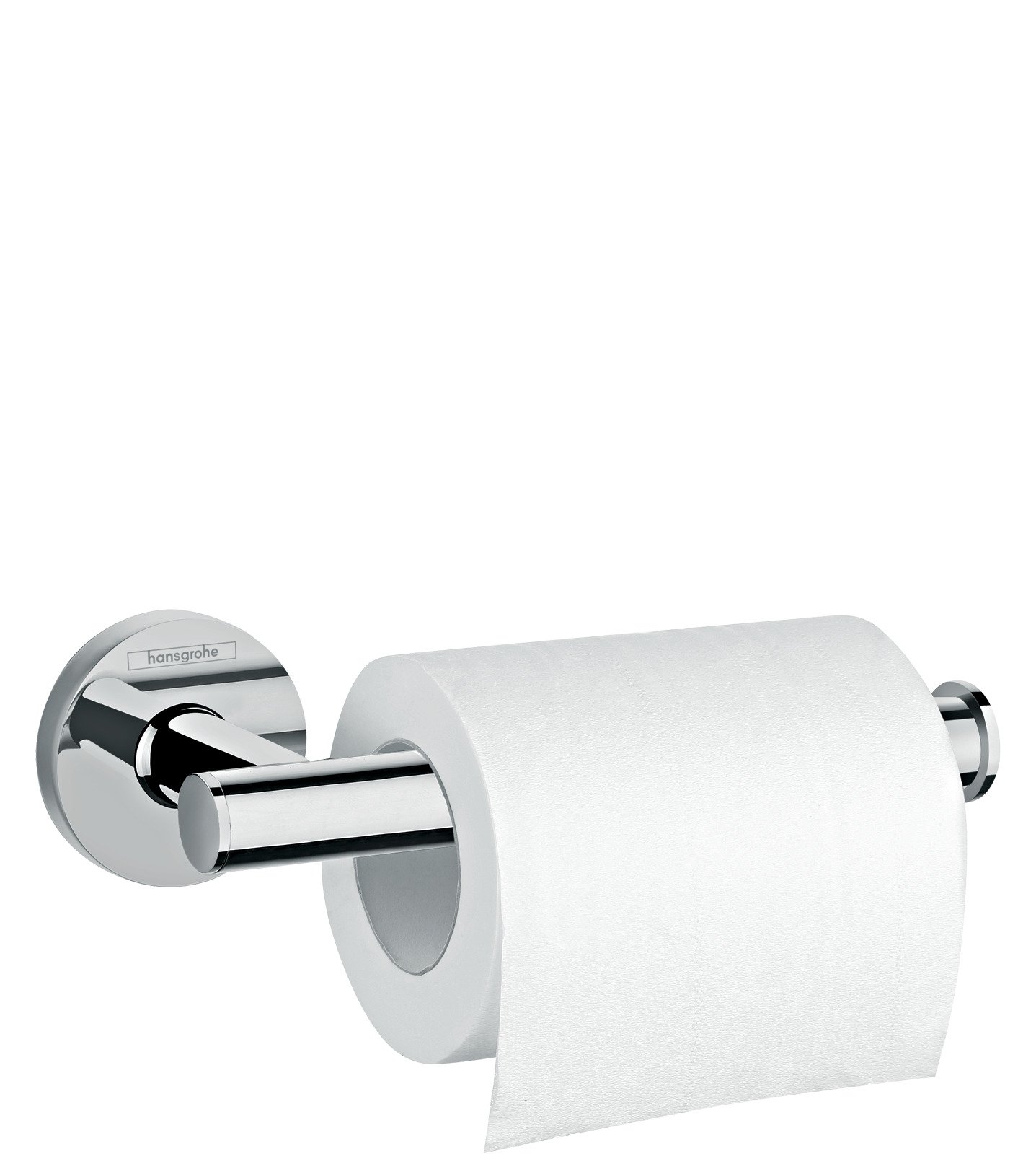 hansgrohe 7-inch Chrome Toilet Paper Holder without Cover - Model 41726000 | Modern Bathroom Accessory for Home & Commercial Use