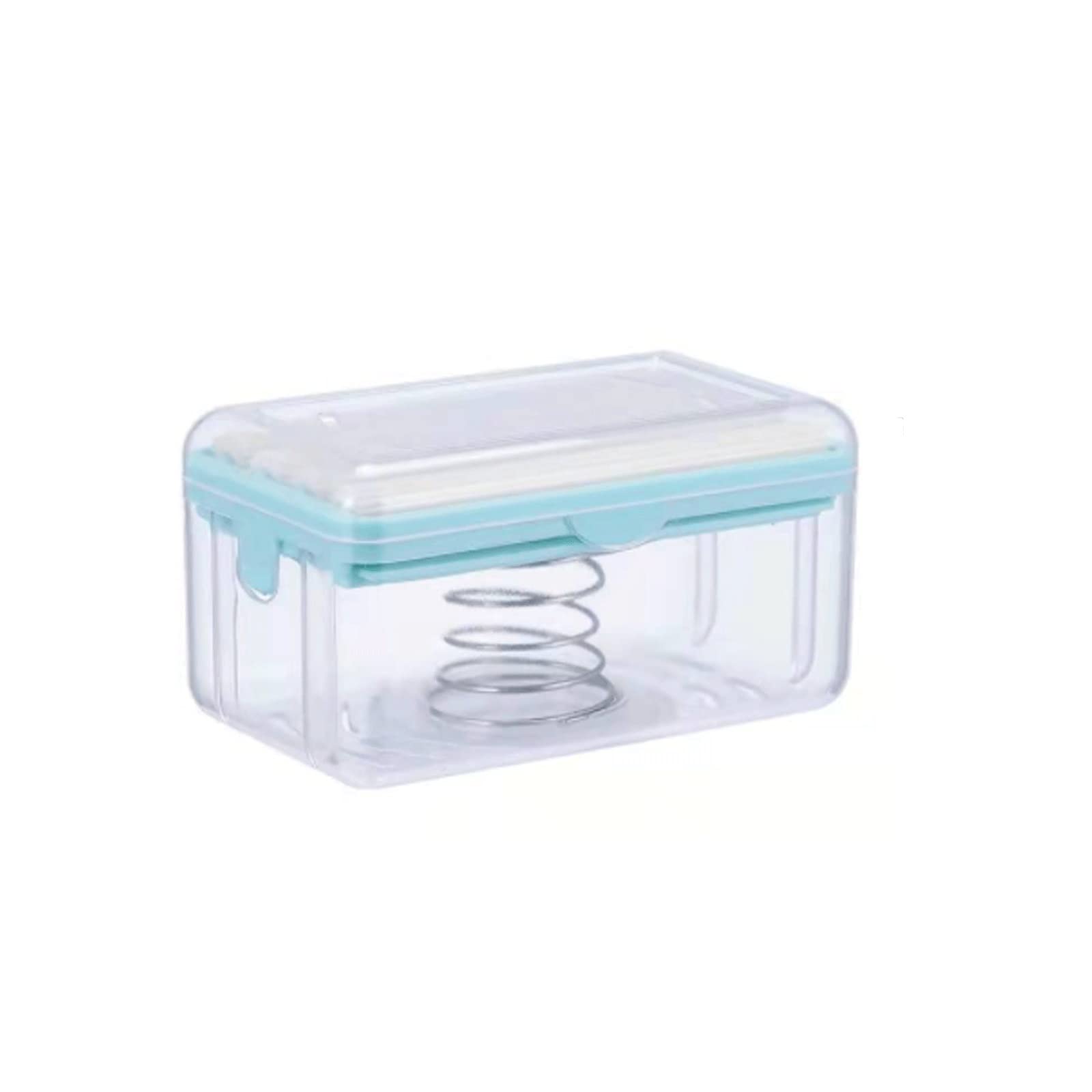 FUUIE Hands-Free Foaming Soap Dish - Multifunctional Draining Soap Holder for Bathroom & Kitchen | Household Storage Box & Cleaning Tool (Blue) | Perfect for Sink Countertops, Showers & Vanities