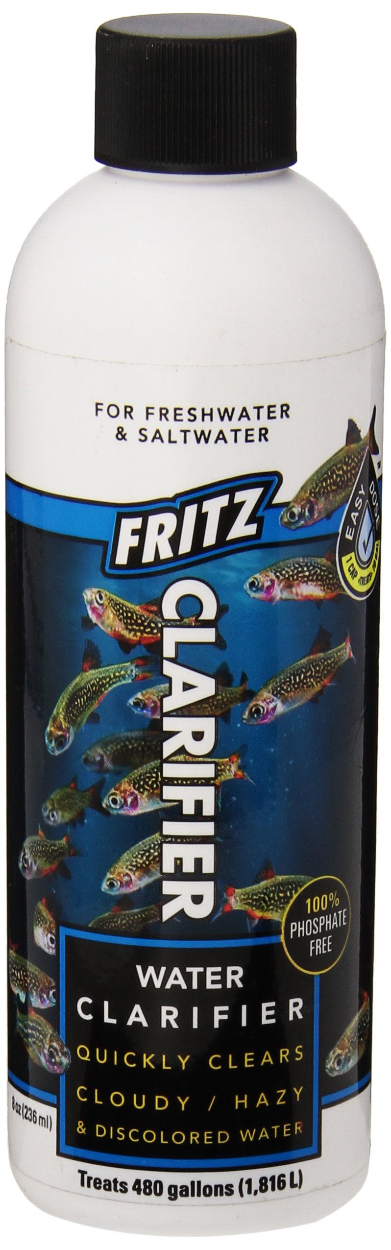 Fritz Aquatics 80176 Fritz Water Clarifier for Fresh and Salt Water Aquariums, 8-Ounce - Crystal Clear Water for Healthy Fish and Plants