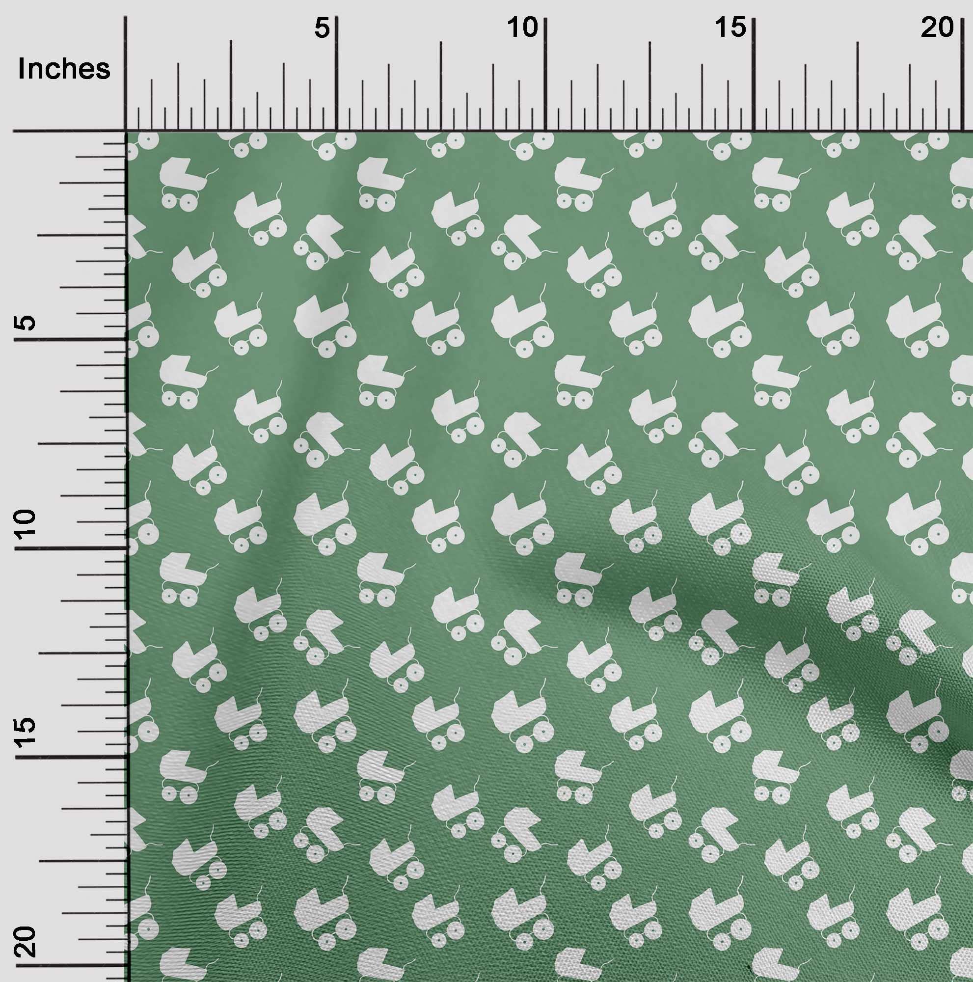 Premium 100% Cotton Poplin Green Fabric for Kids Cradle Sewing - 42 Inch Wide by The Yard | DIY Clothing, Quilting & Craft Supplies | Perfect for Baby Blankets, Dresses & Home Decor Projects