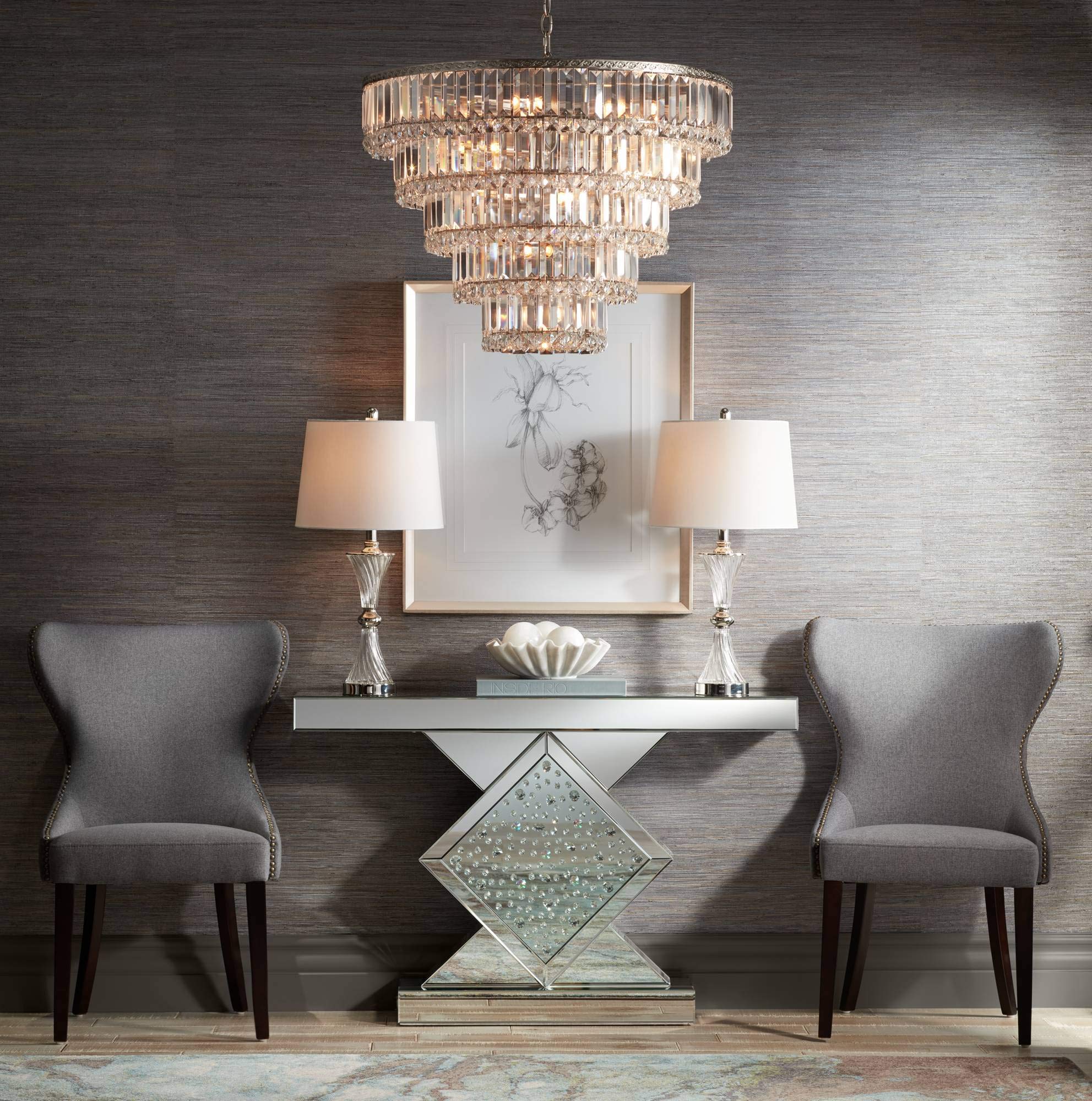 Regency Hill Luca Modern Table Lamps Set of 2 - 25.5