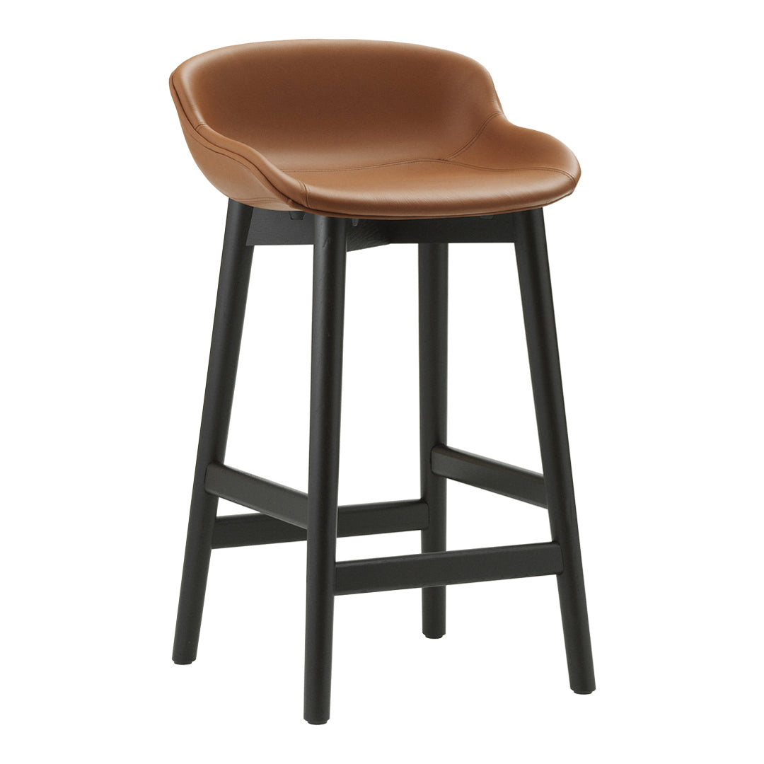 Stylish Hyg Counter Stool with Full Upholstery & Wood Base - Perfect for Kitchen Islands, Breakfast Bars & Home Decor