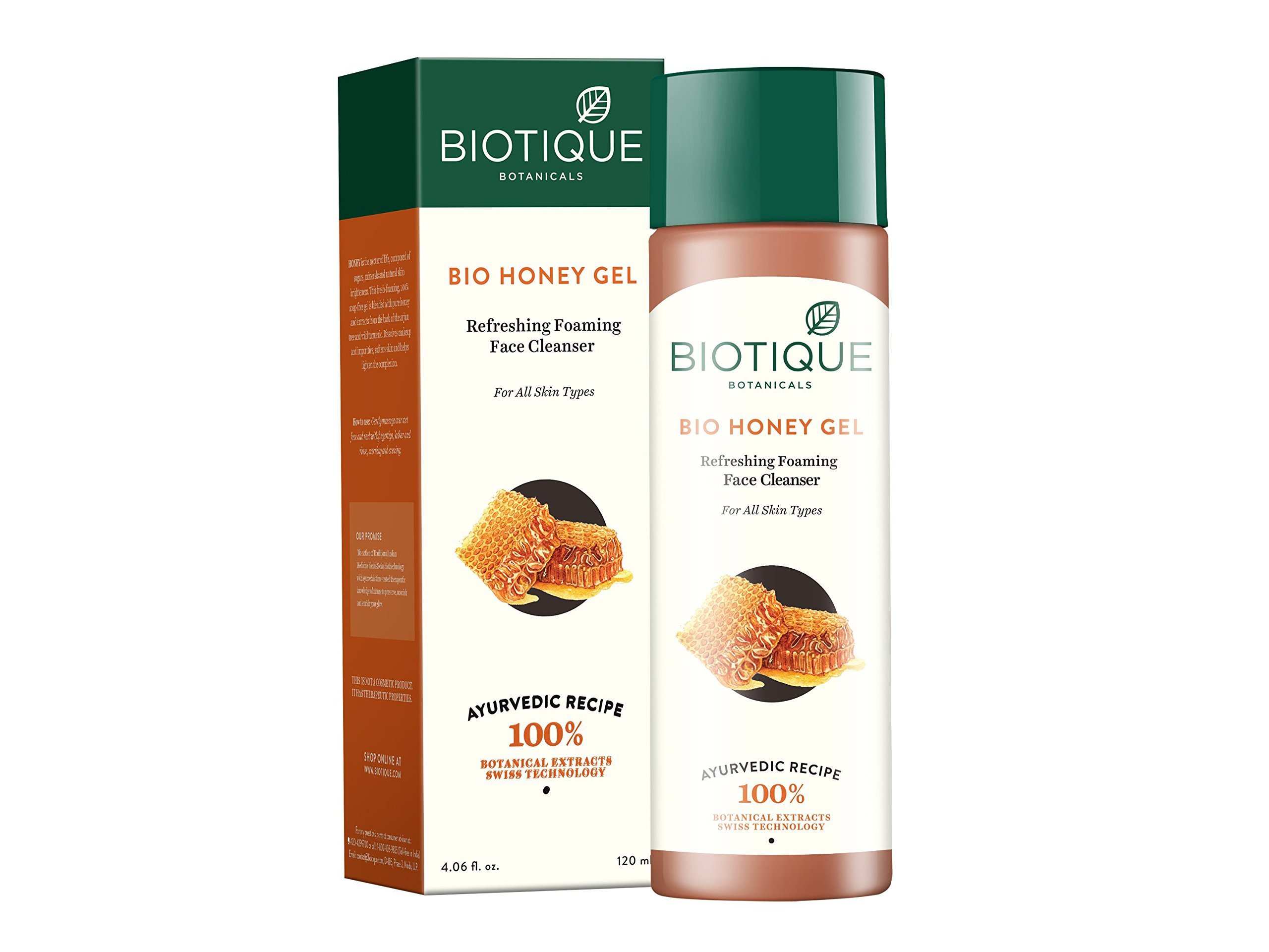 Biotique Bio Honey Gel Refreshing Foaming Face Cleanser & Bio Morning Nectar Sunscreen SPF 30+ - 120ml Each | Gentle Daily Skincare Routine for Oily & Sensitive Skin | Perfect for Morning & Night Use
