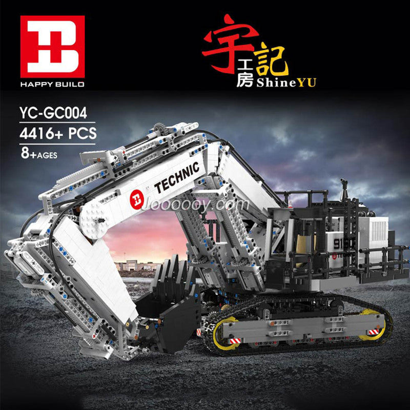 4416PCS YC GC004 ShineYUKY Excavator Building Blocks Set - Construction Toy for Kids & Adults, STEM Educational DIY Model Kit - Perfect for Birthday Gifts, Home Decoration & Creative Play