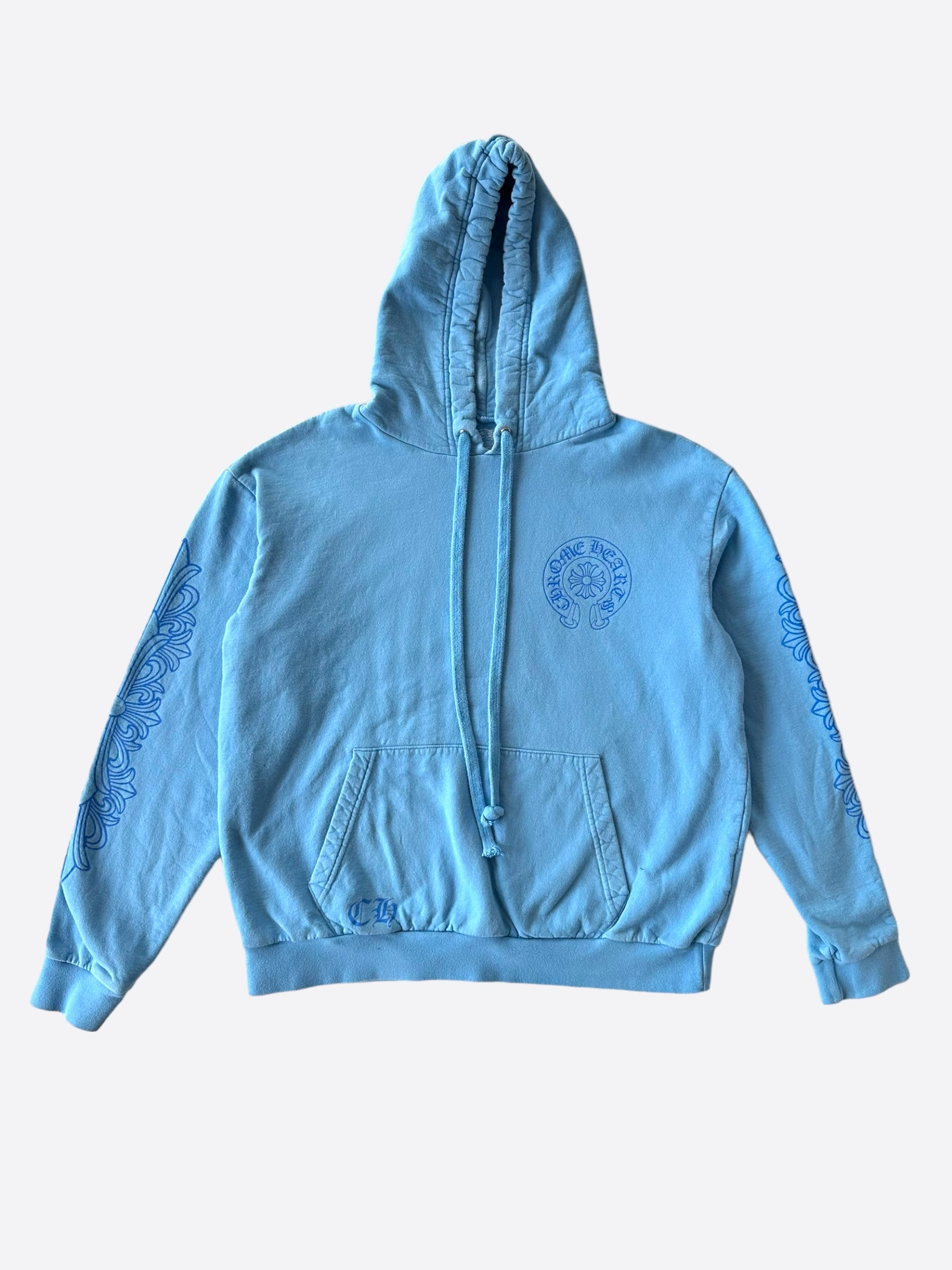 Chrome Hearts Blue Miami Horseshoe Logo Hoodie - Stylish Streetwear for Men & Women | Perfect for Casual Outfits, Urban Fashion, and Everyday Wear