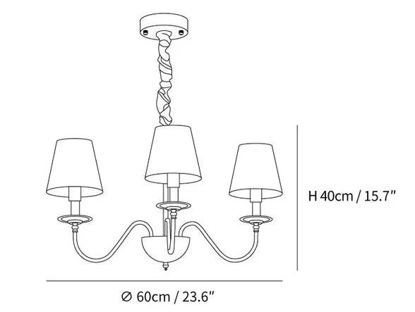 Vintage Gold Chandelier with Multi-Light White Shades - Elegant Ceiling Lighting for Dining Room, Bedroom, or Living Room