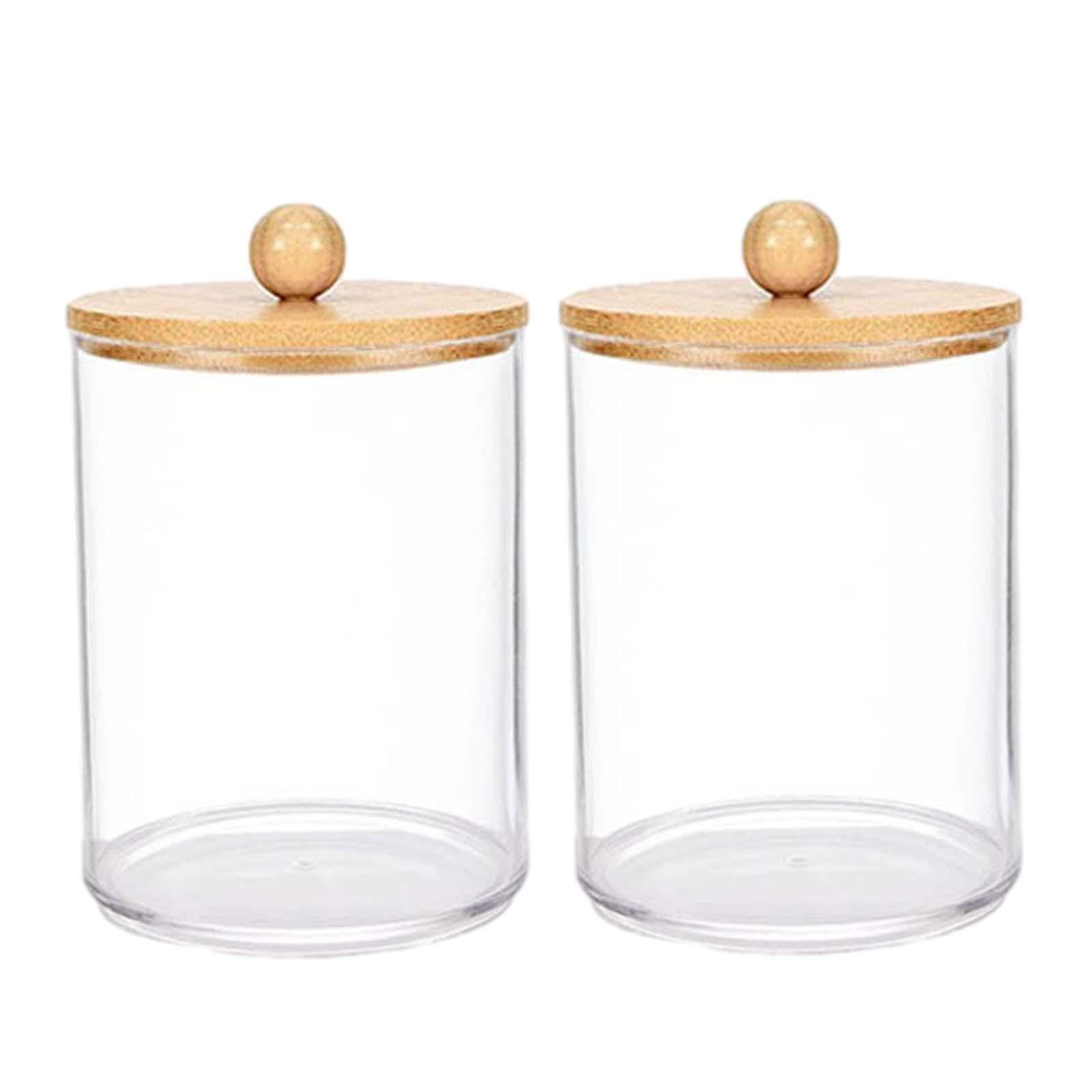 CALANDIS® Makeup Cotton Swab Storage Box Set of 2 - Organize Cotton Balls & Swabs | Perfect for Bathroom, Vanity, and Travel Beauty Storage