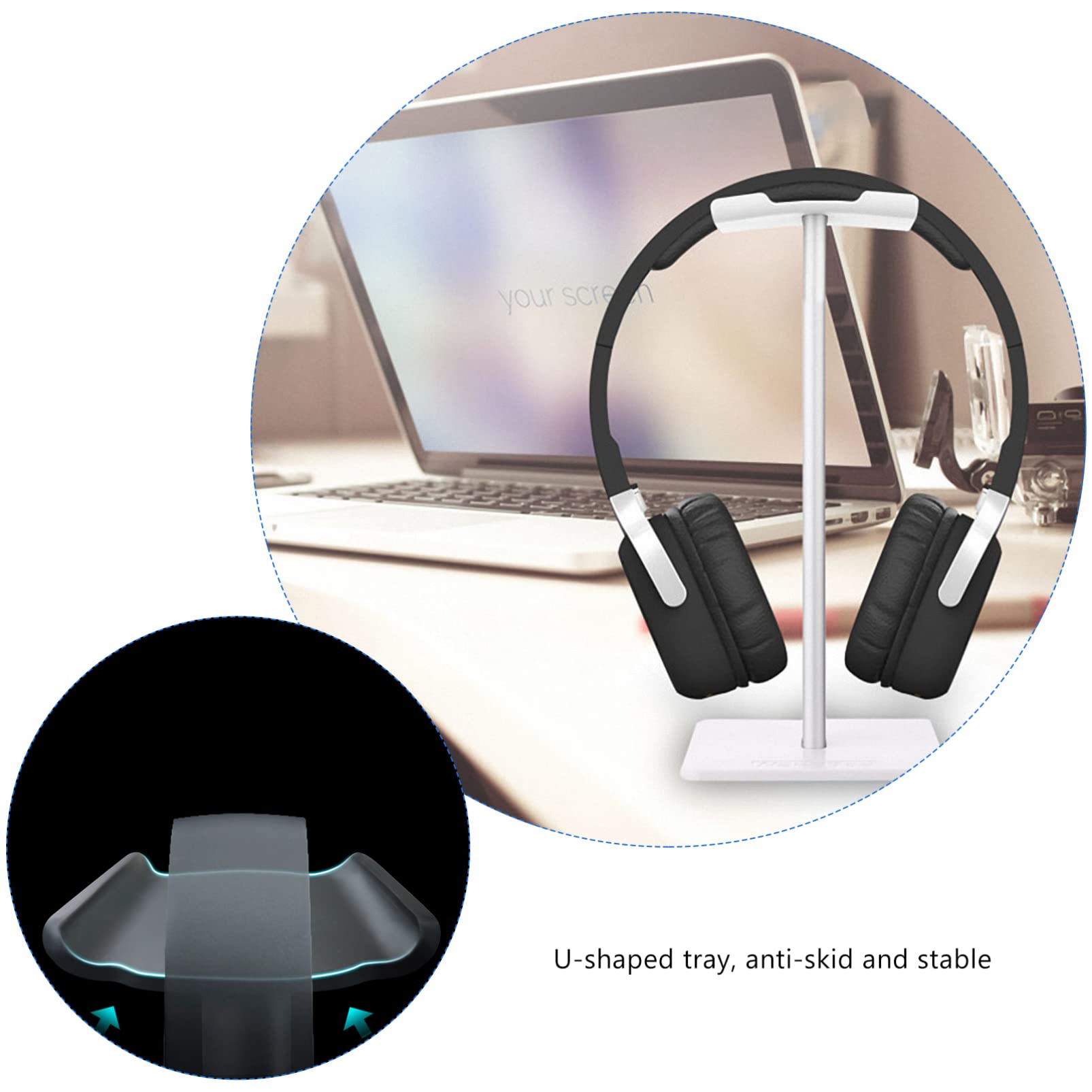 UPKOCH Premium Headphone Stand - 1pc Stylish Headset Holder for Desk, Gaming Headset Rack & Display Stand - Perfect for Home, Office, and Gaming Setup