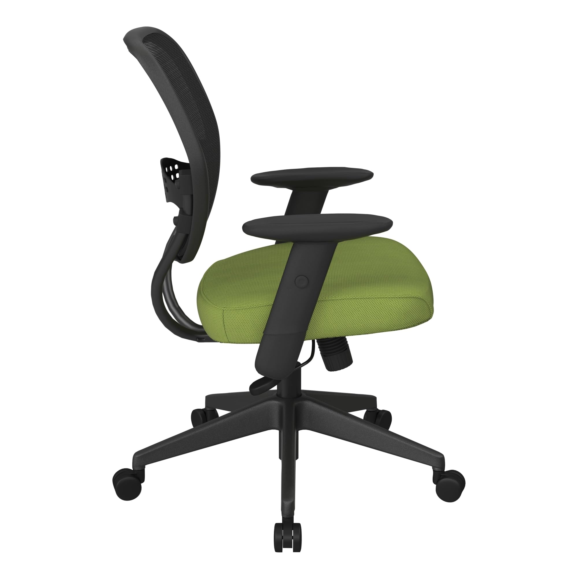 SPACE Seating 55 Series Professional Office Chair - Dark Green Mesh Back with Adjustable Lumbar Support & Padded Seat - Ergonomic Manager's Chair for Home Office, Gaming & Workspace Comfort