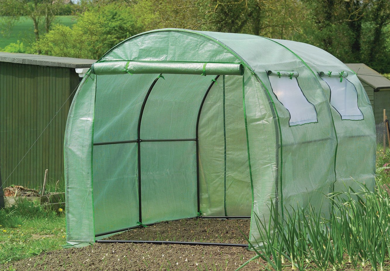 Gardman 7624 Reinforced Poly-Tunnel with Cover & Windows, 118.11