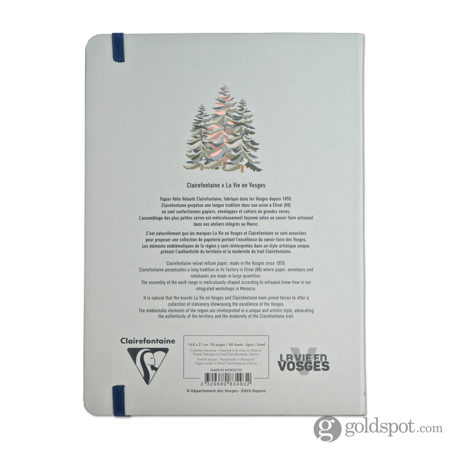 Clairefontaine La Vie en Vosges Hardcover A5 Lined Notebook - Premium French Writing Journal for School, Office & Travel, Assorted Artistic Designs