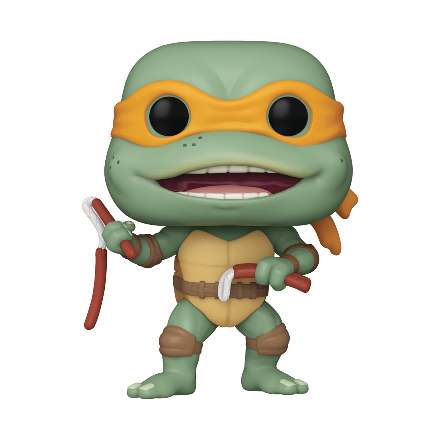 Teenage Mutant Ninja Turtles Michelangelo Action Figure with Sausage Link Nunchucks - Collectible TMNT Toy for Kids & Fans - Perfect for Playtime, Display & Gifts