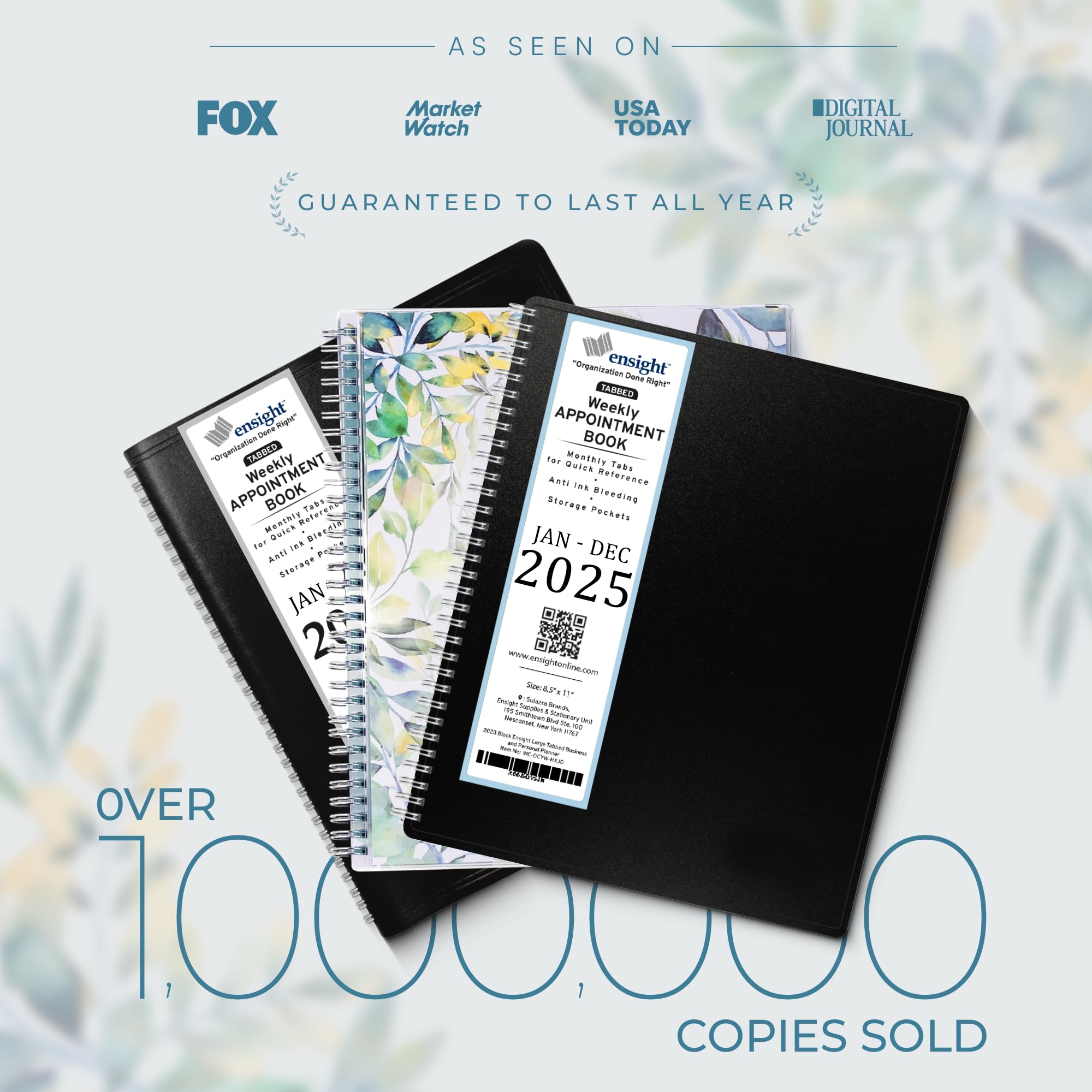 2025 Floral Planner & Appointment Book - 6.5 x 8.5 Inch Daily Weekly Monthly Organizer with 15-Minute Time Slots, Tabs & Calendar for Business, School & Personal Use | Perfect for Office, Home & Student Scheduling (Jan-Dec 2025)