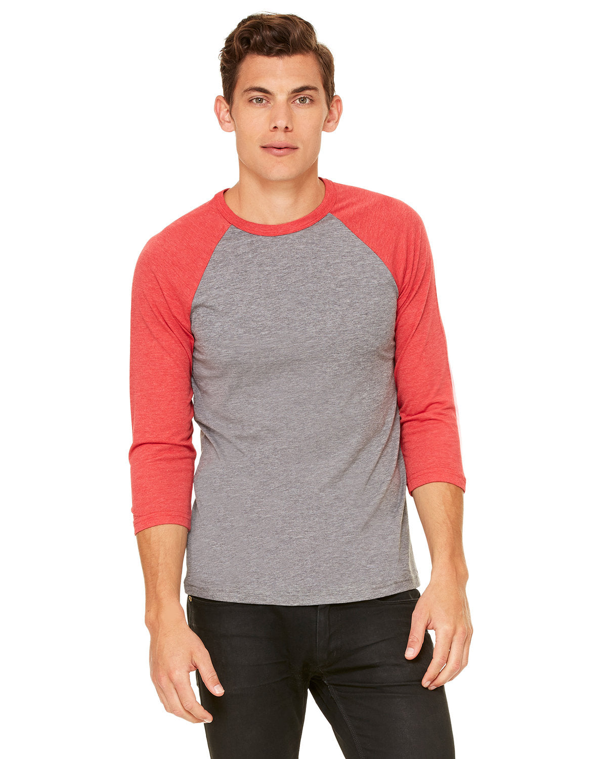 Bella + Canvas 3200 Unisex 3/4 Sleeve Baseball Tee - Soft Cotton Jersey Shirt for Men & Women - Perfect for Casual Wear, Sports & Team Uniforms