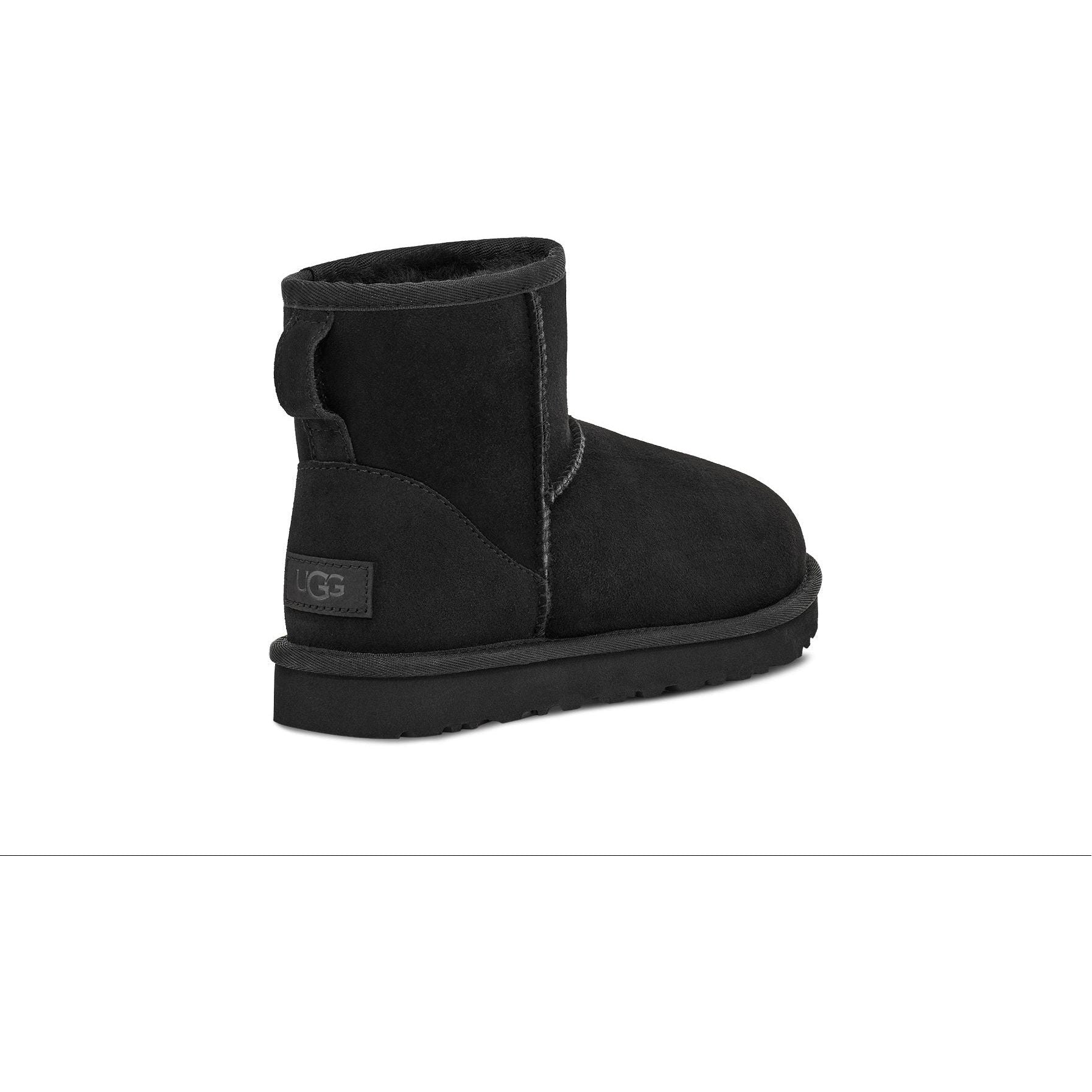 UGG Women's Classic Mini II Boots - Genuine Sheepskin Winter Boots for Women, Waterproof & Comfortable, Black - Perfect for Snow, Cold Weather & Casual Outfits