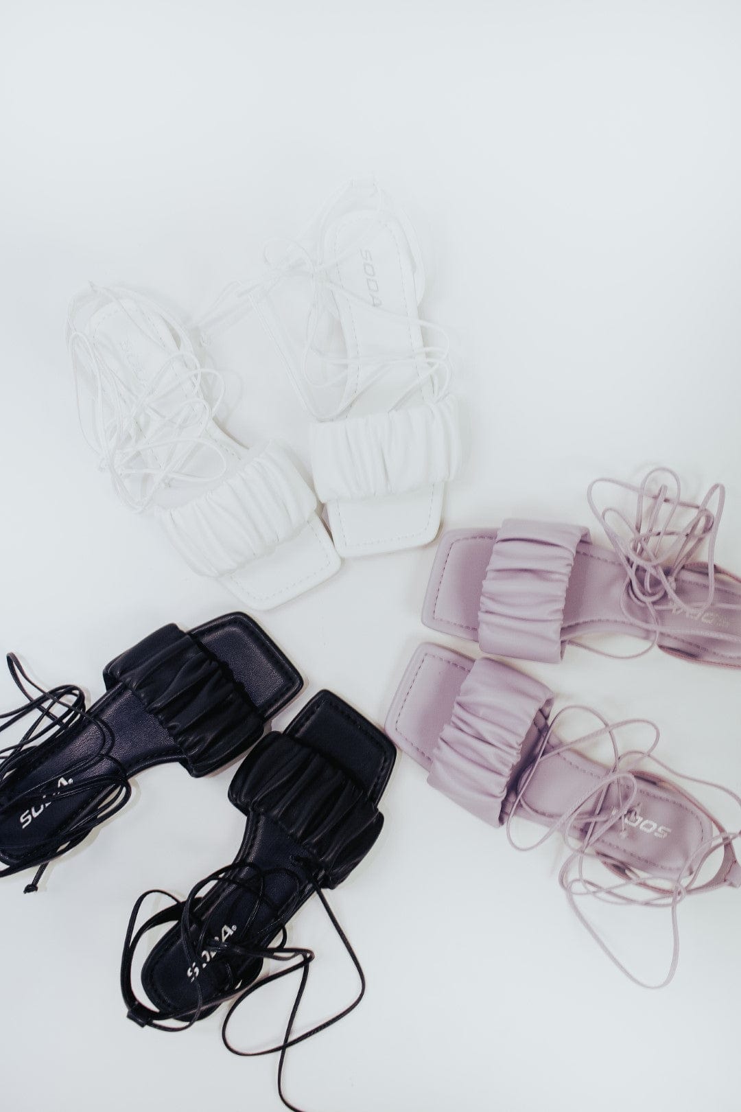 White Lace Up Square Toe Sandals for Women - Comfortable Summer Casual Shoes | Perfect for Beach, Vacation & Everyday Wear