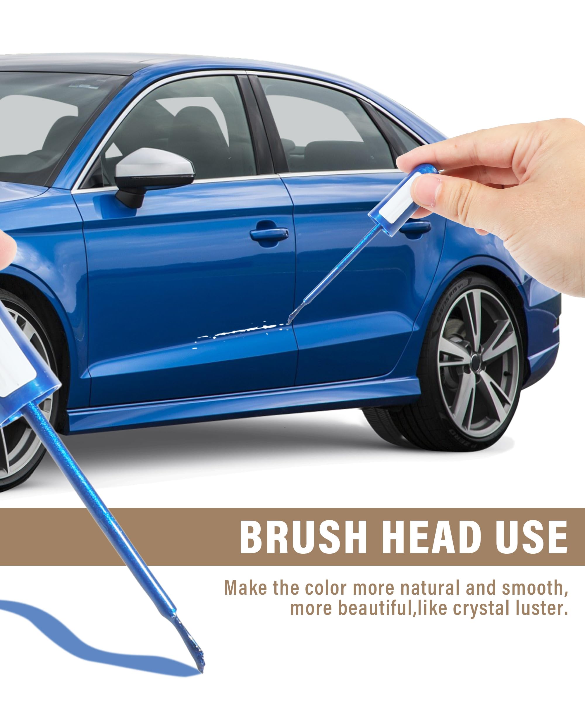 Blue Car Scratch Remover & Repair Kit - Universal Touch Up Paint Pen for Deep Scratches on Vehicles | Perfect for Car Accessories, DIY Auto Body Repair & Paint Restoration