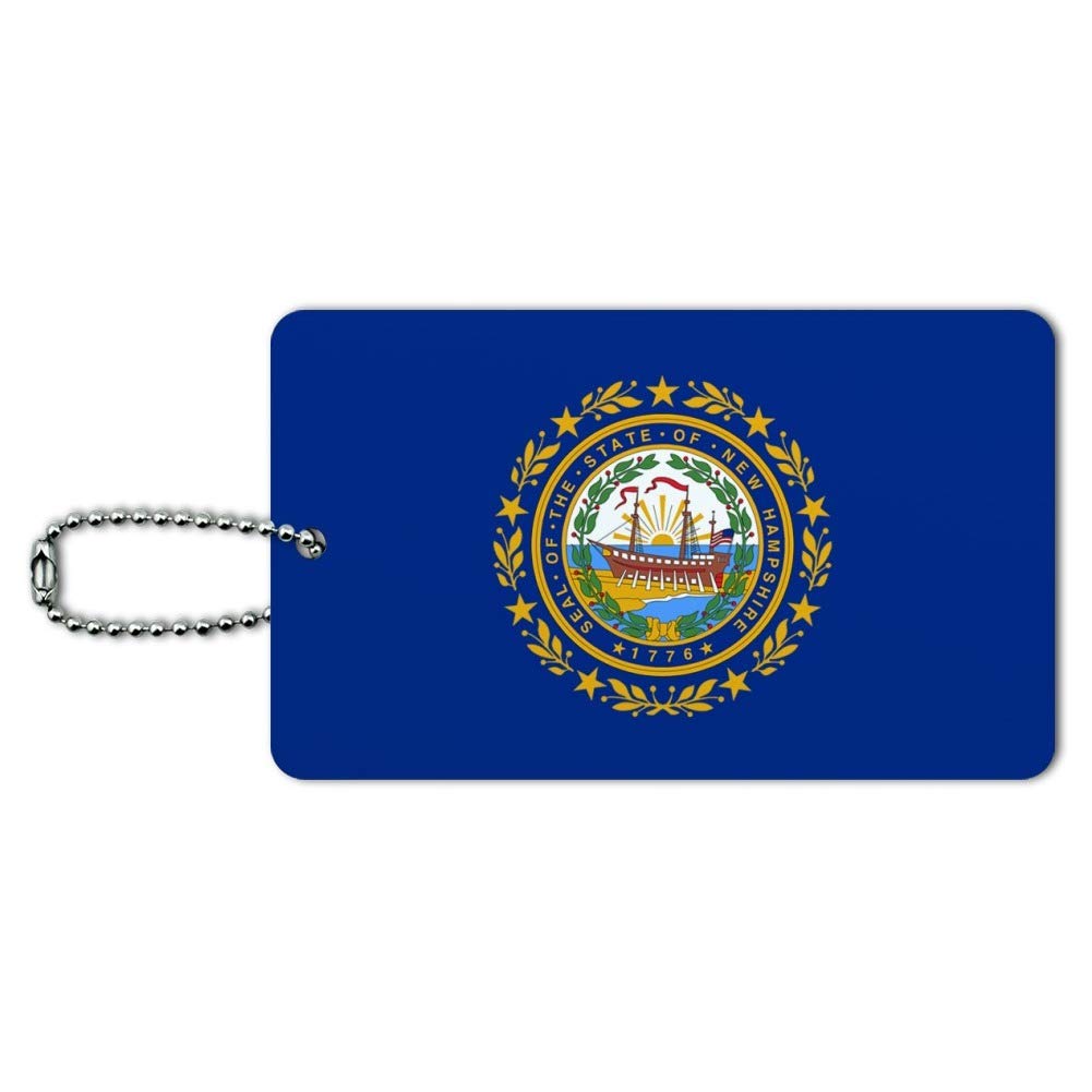 New Hampshire State Flag Luggage Tag - Durable Suitcase ID Tag for Carry-On Bags - Perfect for Travel Identification & State Pride