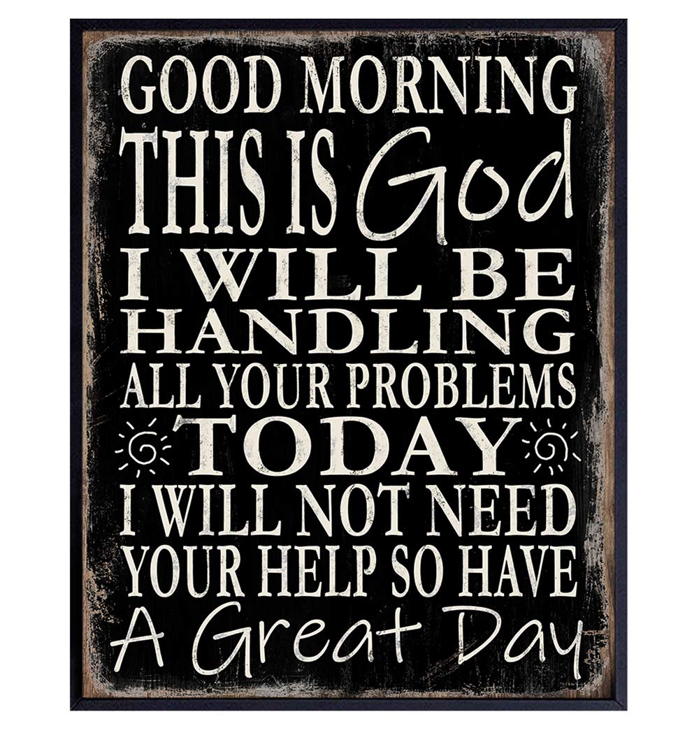 Religious Wall Art Decor - Inspirational Christian Picture for Home & Church - Catholic Gifts for Men & Women - Faith-Based Wall Decor - Funny Christian Art Print - Perfect for Living Room, Bedroom, Office & Church Decorations